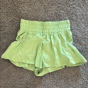 Free People Green Get Your Flirt On Shorts Size Small